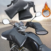 PU Leather Motorcycle Handlebar Cover Waterproof Windproof Snowmobile Bike Gloves