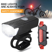 USB Rechargeable Rechargeable Bike Front Tail Light