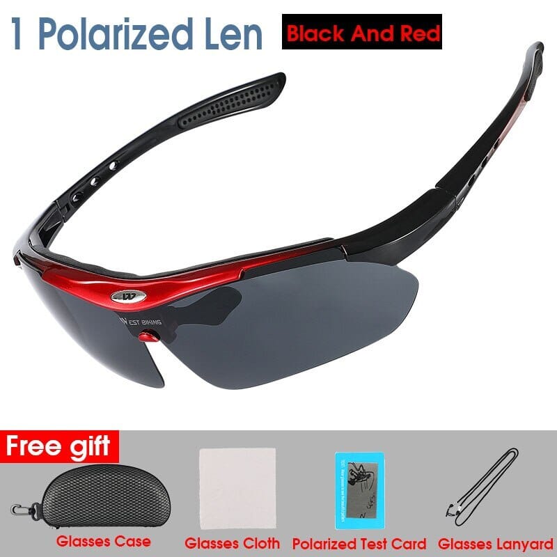 West Biking Polarized Sport Sunglasses - Unisex, Full Rim, Acetate Frame Polarized BBlue / China