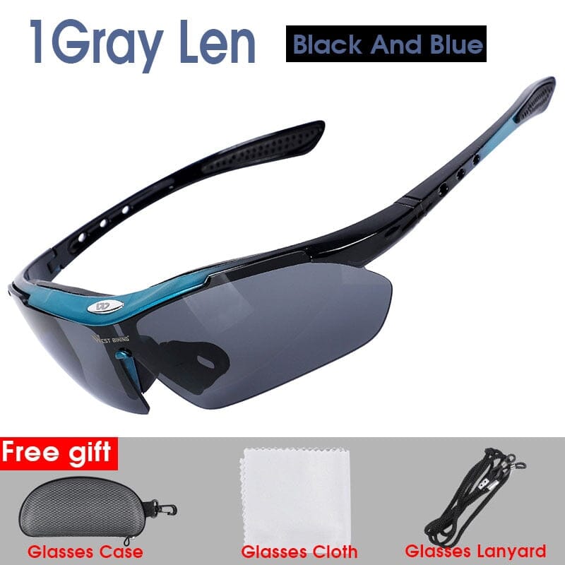 Bike Glasses Polarized 5 Lens - Ultimate Eye Protection for Cyclists Photochromic 1Len