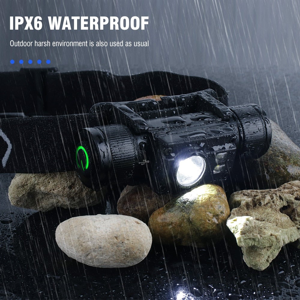 Headlamp 7-Mode Waterproof Hunting
